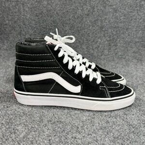 Vans Old Skool Sneakers Women's Size 8 Black Suede High Top Retro Athletic Shoes